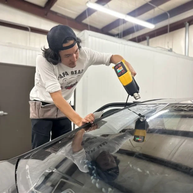 window tinting shrinking process