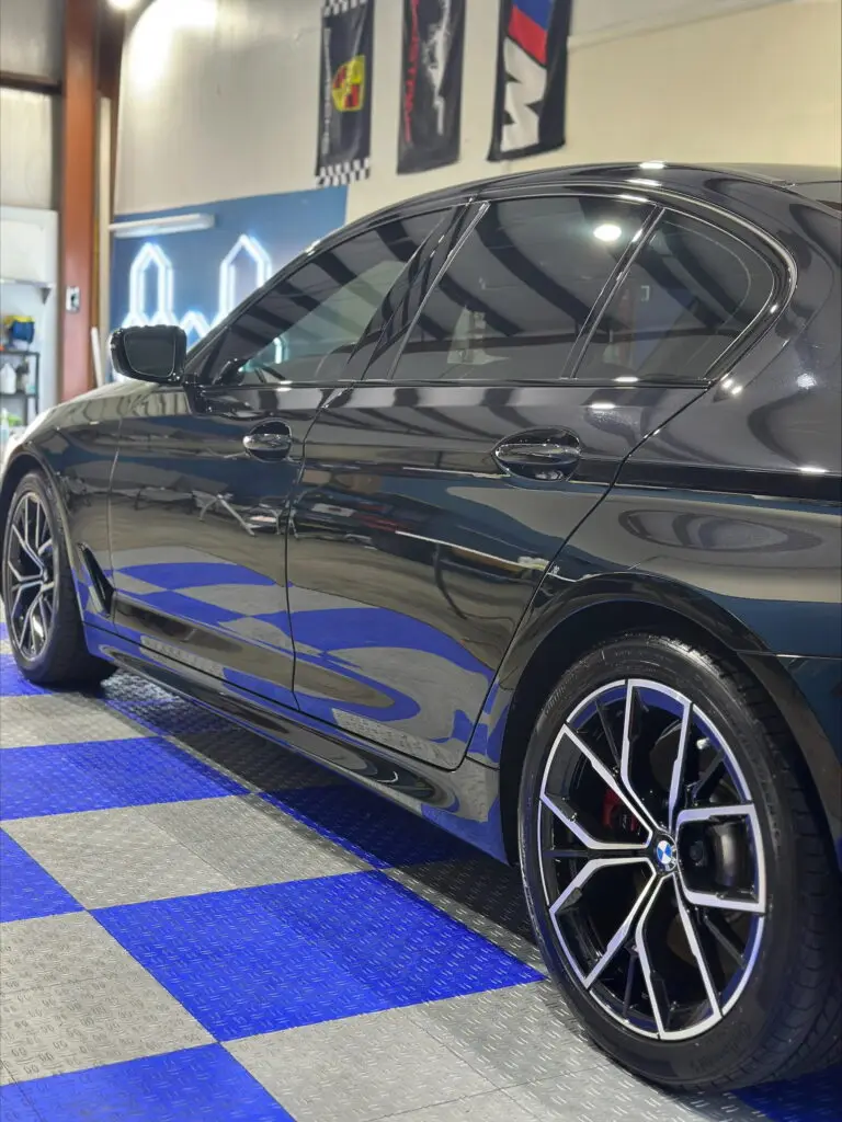 Auto Window Tinting and ceramic window tint on BMW 530i